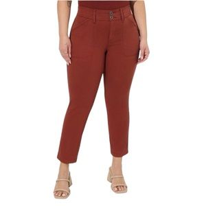 NWT Torrid Crop Aviator Skinny Stretch Twill Mid-Rise Pant brown size 18 cropped